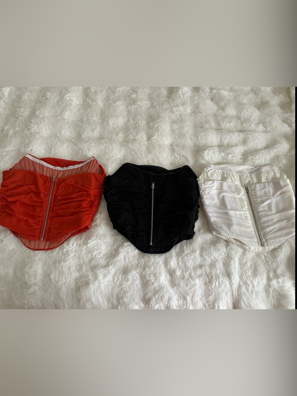 Corset - orange , Black & White